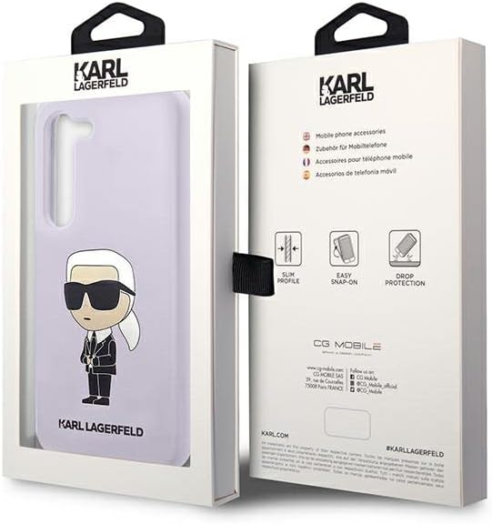 KARL LAGERFELD Hülle KLHCS23MSNIKBCU Samsung S23+ S916 violett silikon Ikonik