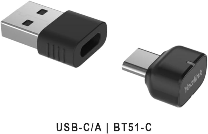 Yealink BH70 Mono Wireless Bluetooth Headset mit Ladeständer und USB-C/A für PC-Verbindung - Zertifi