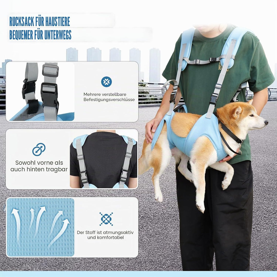 Tragetuch für Hunde, tragbarer Outdoor-Rucksack, Notfall-Rucksack, Haustier-Tragetasche für ältere H