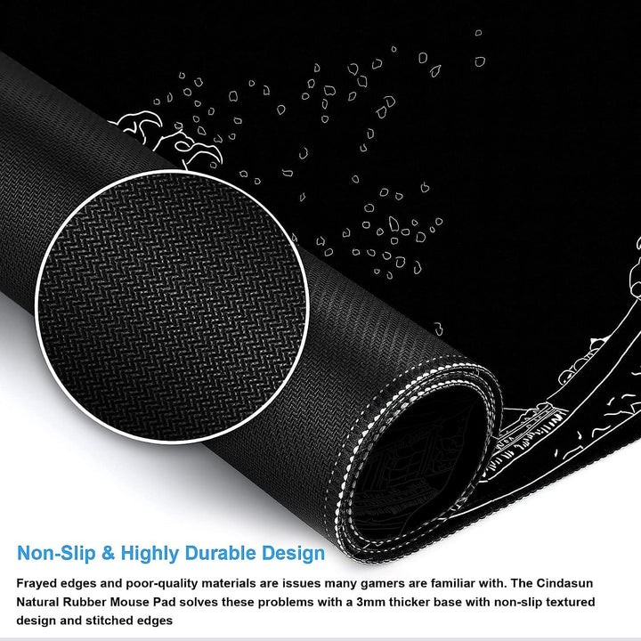 Mauspad XL Erweiterte Grosse Maus Pad Grosse,Gaming Mouse Pad Schreibtisch Pad, 31.5x11.8inch Lange