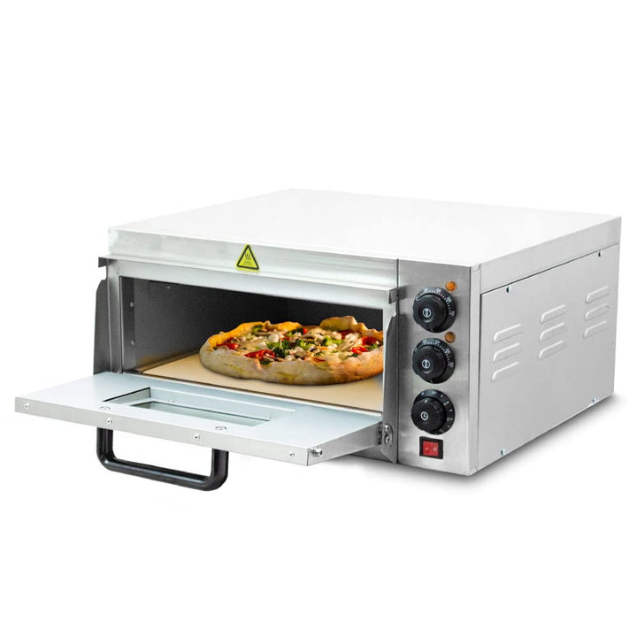 Bituxx Professioneller Pizzaofen Pizzabackofen Pizzamaker Elektrisch 2000W mit Steinplatte , Gastro