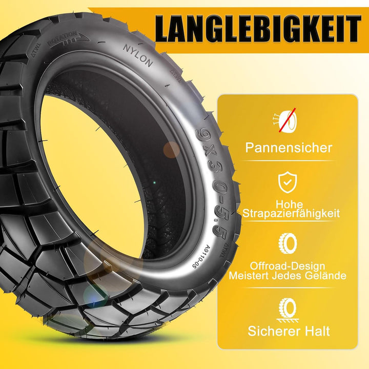 9x3.0-5.5 Reifen Tubeless Offroad für Kukirin G2 PRO Reifen 9.0x3.0-5.5, 9 Zoll All Terrain E Scoote