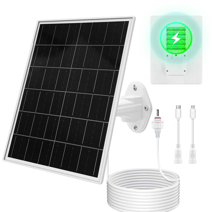 Solarpanel für Trail-Kamera, Spielkamera, Sicherheitskameras, eingebauter wiederaufladbarer 20.000 m