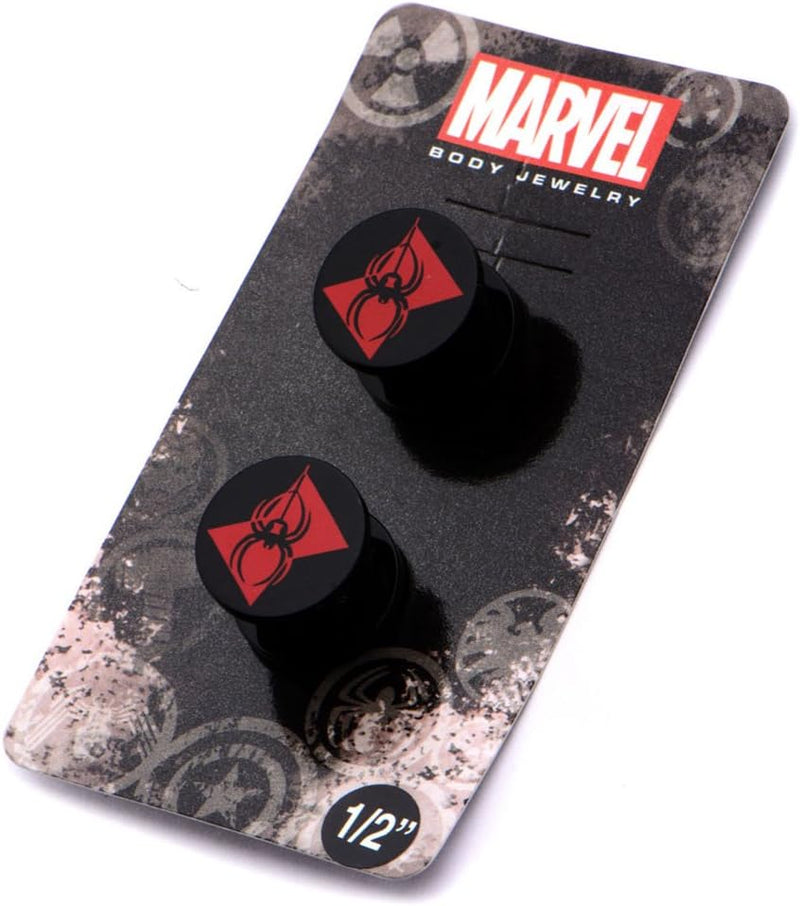 Marvel Comics Avengers Black Widow Logo Acryl Schraube Fit Plugs 4G-2,5 cm 00G, 00G