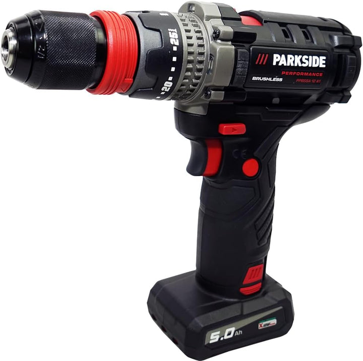 HEADNMORE® Bundle - PARKSIDE PERFORMANCE® 12V Akku Bohrschrauber PPBSSA 12 inkl. 5Ah Akku / 6A Ladeg