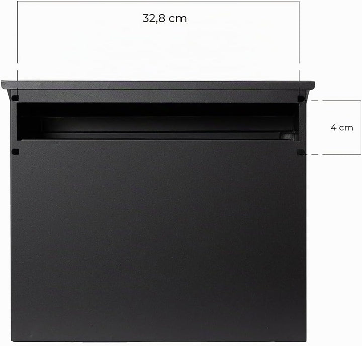 ARREGUI v-4070 V4074 Maxi Durchwurfbriefkasten aus strukturlackiertem Stahl, Grösse M (DIN A4), Brie