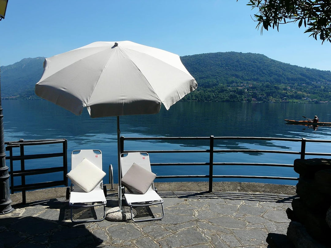 Maffei Art 181 Venezia Sonnenschirm rund Baumwolle Duplex Durchmesser 200 cm Made in Italy ecru, ecr
