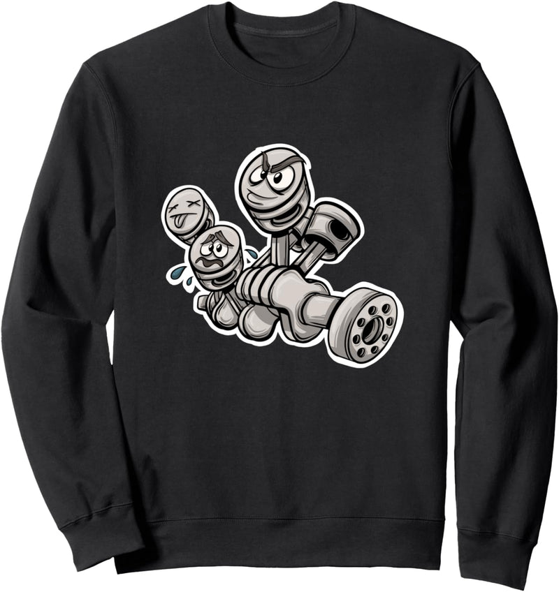 Auto Mechaniker Kurbelwelle Kolben Auto Mechanisch Sweatshirt