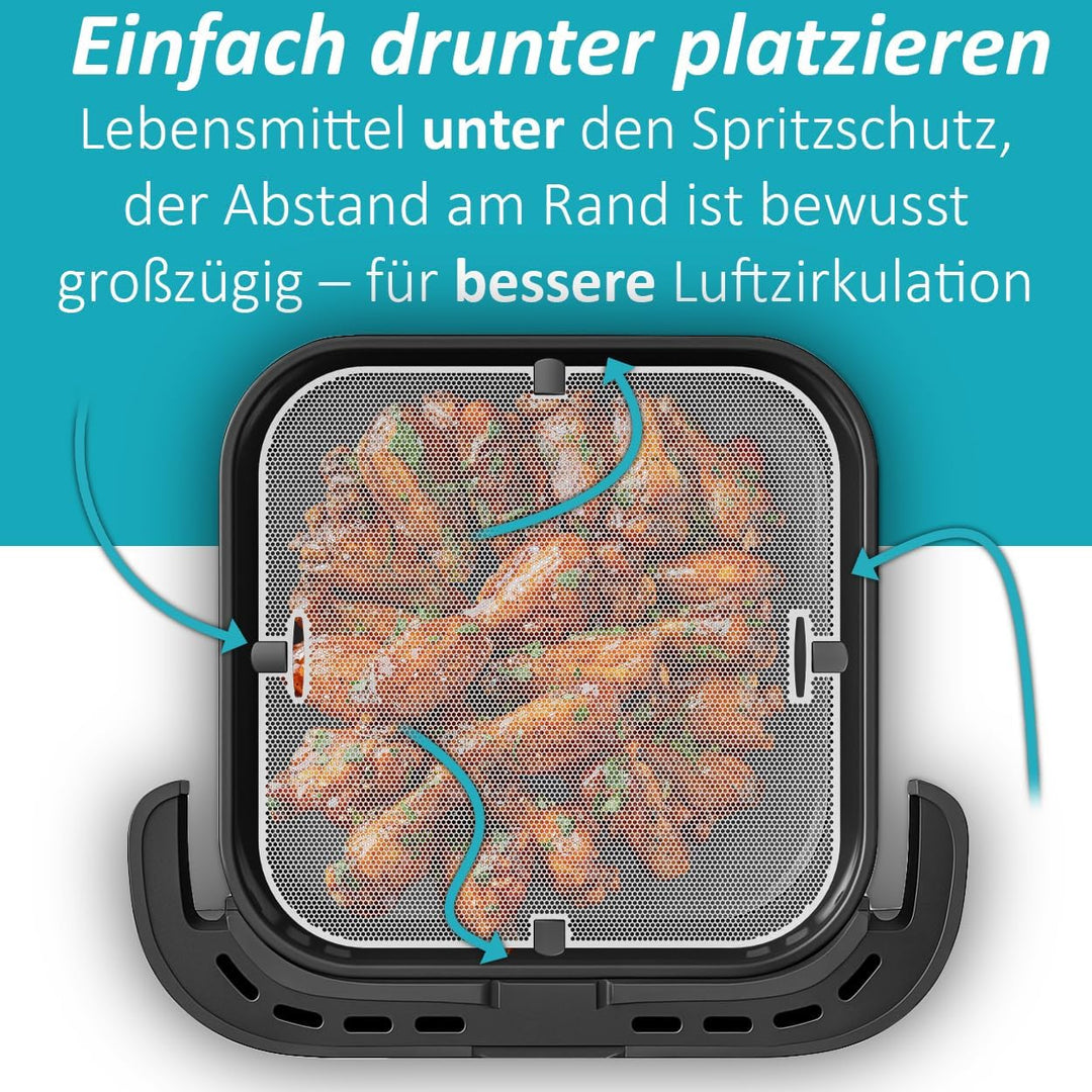 ZauberFry Spritzschutz, Effektiver Edelstahl Fettspritzschutz kompatibel mit Tefal Easy Fry XL Surfa