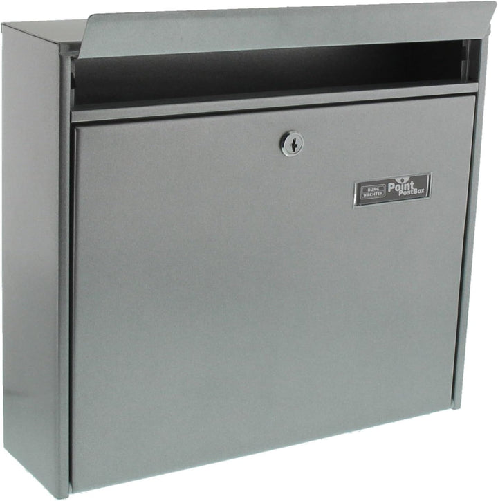 Burg-Wächter Briefkasten, Briefkastenanlagen geeignet, A4 Einwurf-Format, Verzinkter Stahl, Mail 587