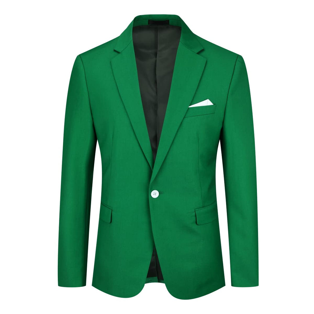 YOUTHUP Herren Sakko Slim Fit Anzugjacke für Business Hochzeit Eleganter 1 Knöpfen Blazer S Grün, S