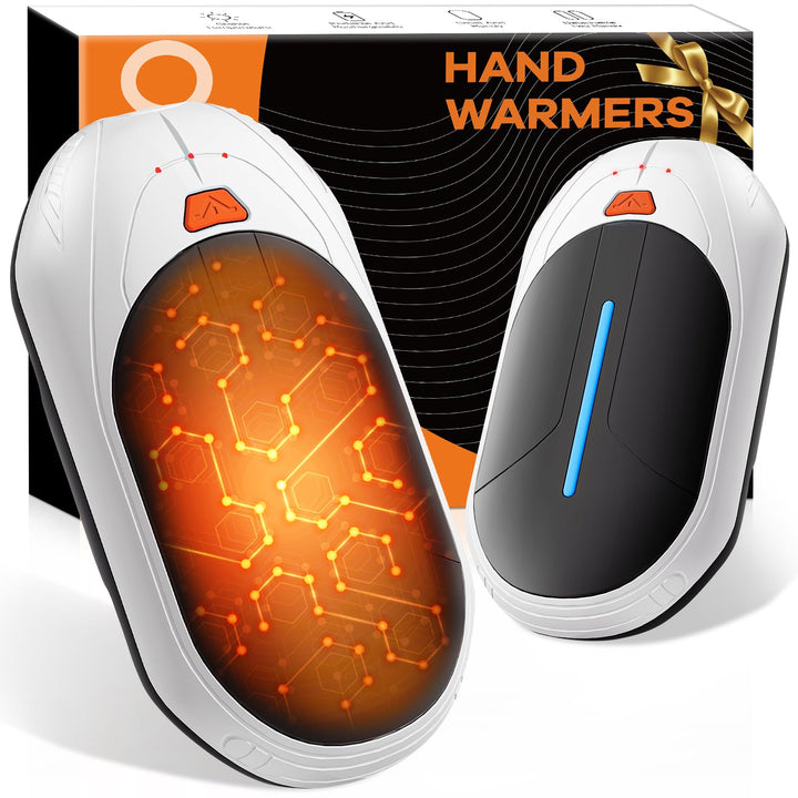 Handwärmer Elektrisch 2er Pack, 6000mAh Ultrathin Wiederaufladbar Handwärmer, Tragbarer Taschenwärme
