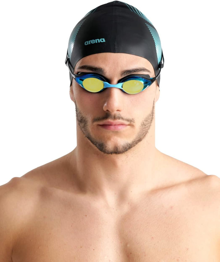 ARENA Herren Cobra Swipe Mirror Schwimmbrillen Einheitsgrösse AQUA-BLACK, Einheitsgrösse AQUA-BLACK