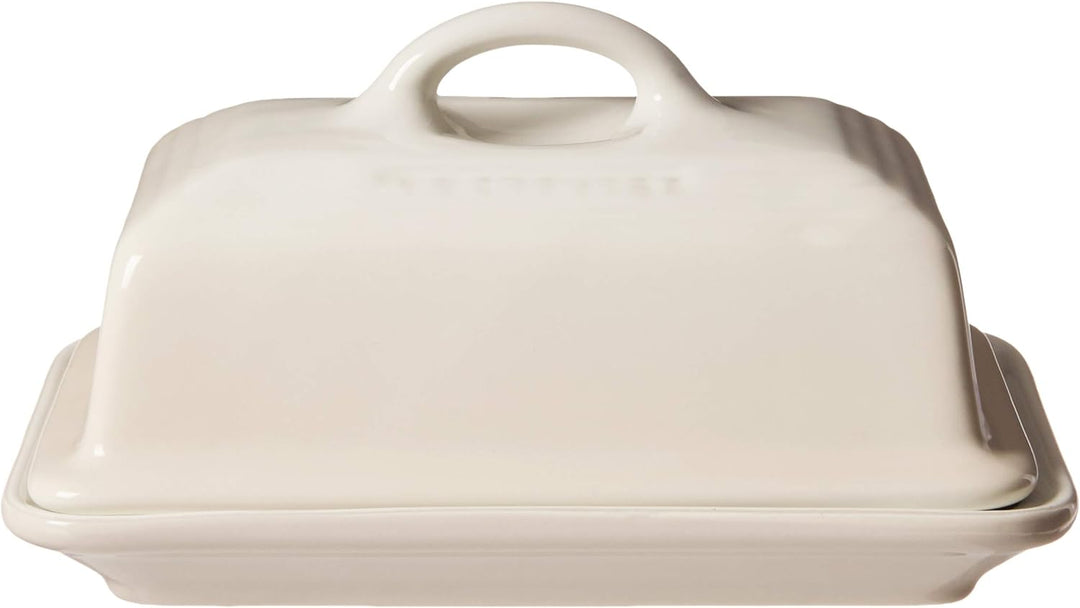Le Creuset Steinzeug Butterdose, 900 g, 17 x 12.5 x 9 cm, Meringue