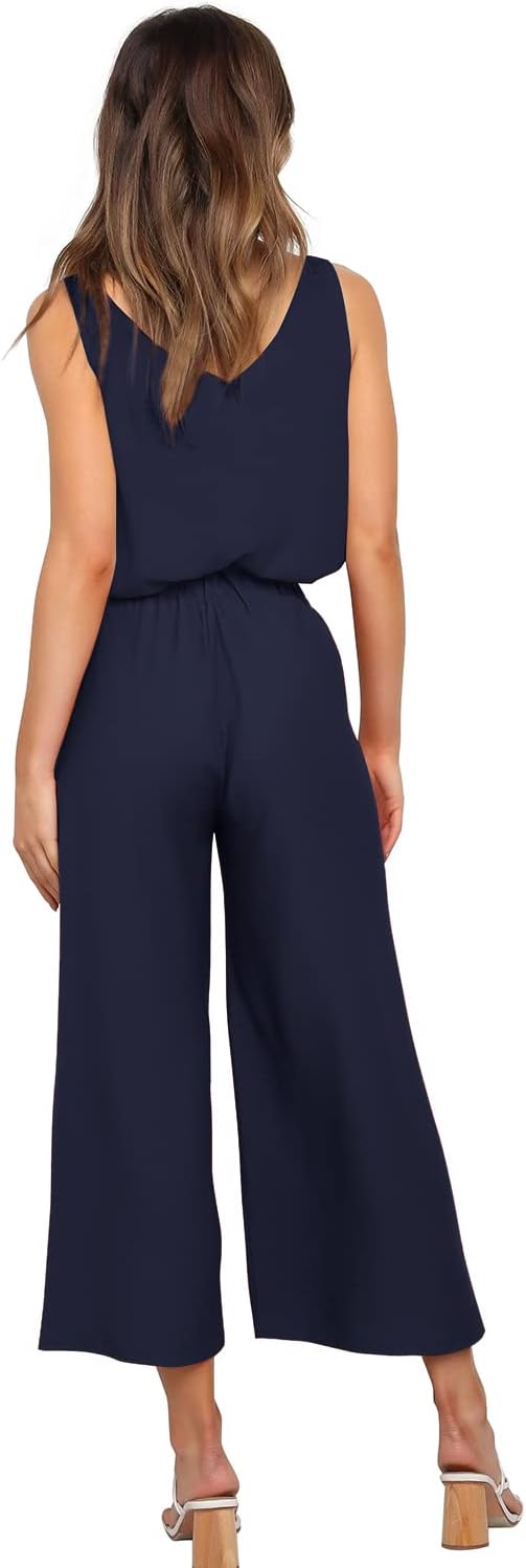 FANCYINN Frauen 2 Stück Casual Trainingsanzug Sommer Ärmelloses Tank Top Hose mit hoher Taille und T