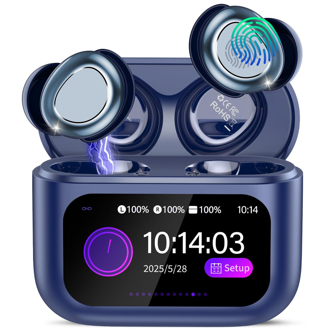 ZYHKON Bluetooth Kopfhörer, Bluetooth 5.4 Schlafkopfhörer In Ear mit Touchscreen, 48H Spielzeit Mini