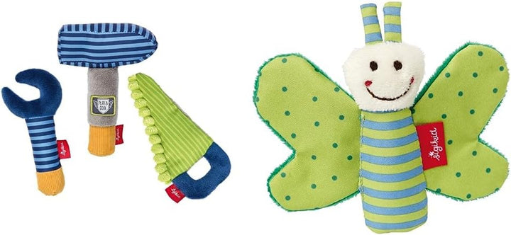 SIGIKID 41676 Greifling Werkzeug Set Play & Cool Mädchen und Jungen Babyspielzeug & 41179 Greifling