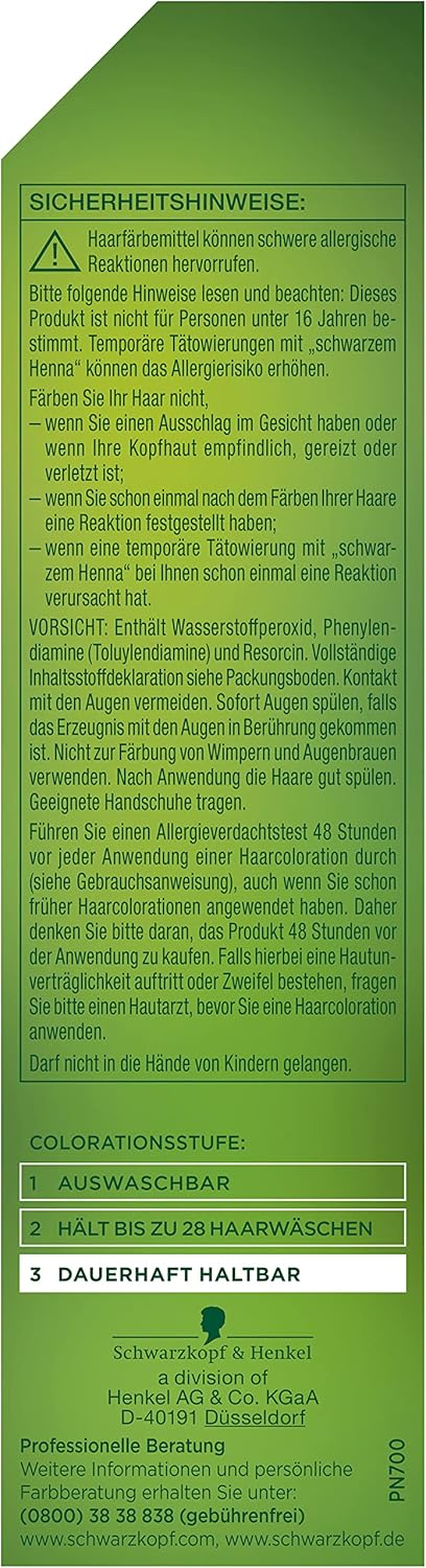 Palette Naturals Permanente Haarfarbe 7–0 Mittelblond (3 x 115 ml), pflegende Haarfarbe ohne Ammonia