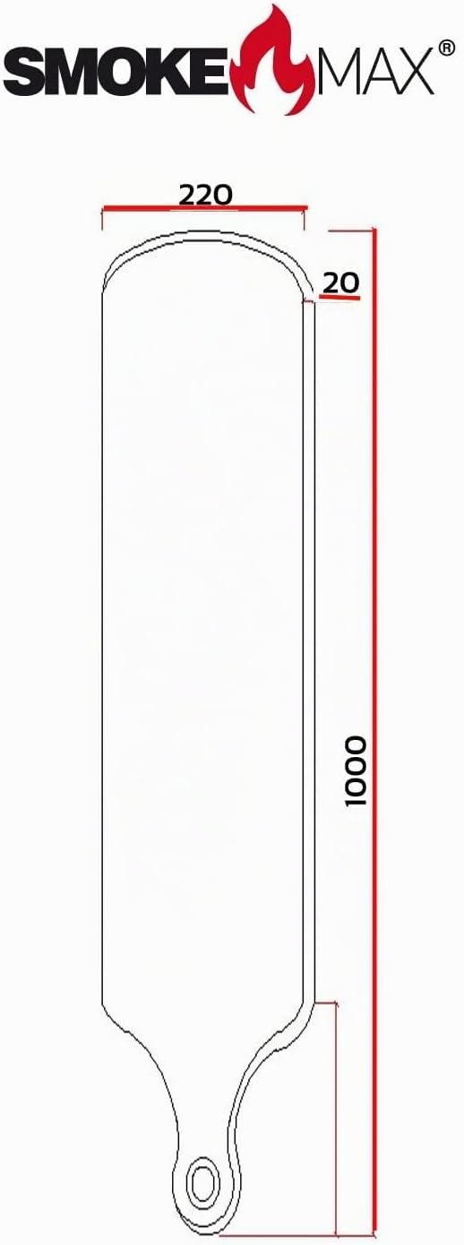 smokemax® XL - Long Version Servierbrett (ca. 100x22x2cm), Schneidebrett, Designbrett aus Bambusholz