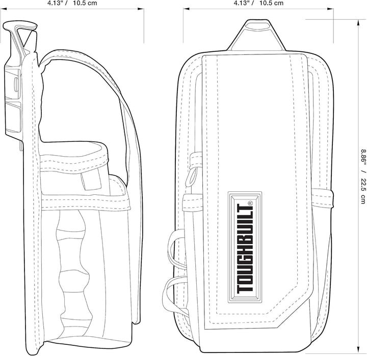 ToughBuilt tou-ct-34-b Messgerät Tasche, Schwarz, standard