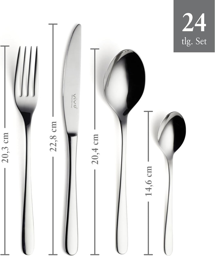 Vivo - Villeroy & Boch Group - New Fresh Basic | Tafelbesteck, 24 tlg. | Für 6 Personen | Edelstahl