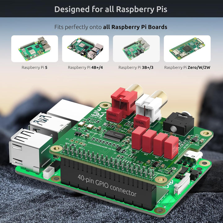 InnoMaker Raspberry Pi HiFi DAC HAT PCM5122 HiFi DAC Audio Card Expansion Board for Raspberry Pi 4 3
