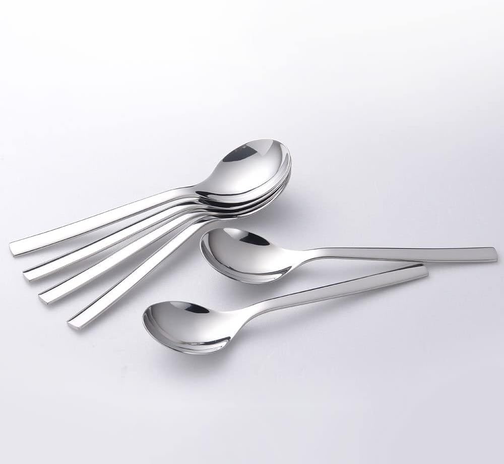 WMF Nuova Kuchengabel Set 6-teilig, 16 cm, Cromargan Edelstahl poliert, glänzend & Nuova Tee-/ Kaffe