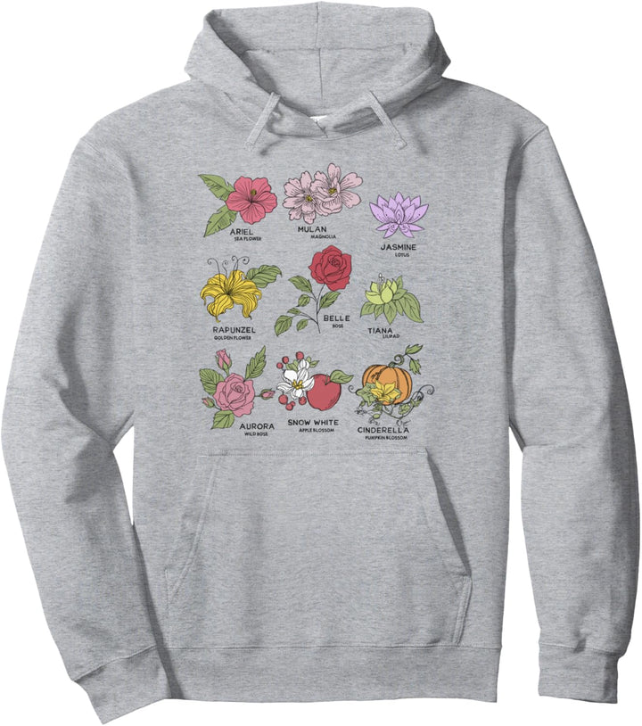 Disney Princesses Types Of Flowers C1 Pullover Hoodie