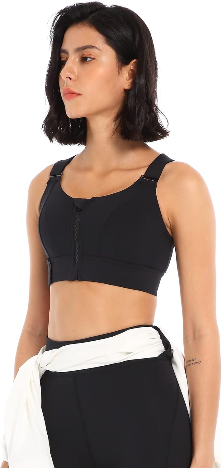 Sport BH Damen Yoga Fitness Ohne Bügel Bustier Bra Top Workout Starker Halt Gepolsterter Gekreuzter