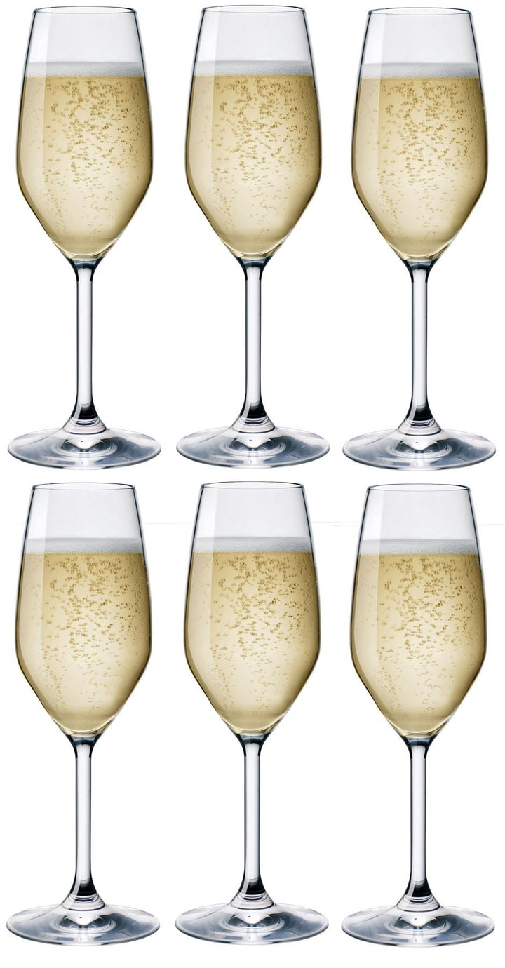 Bormioli Rocco Divino Champagne Flute - Set Of 6 - 240ml (8oz)