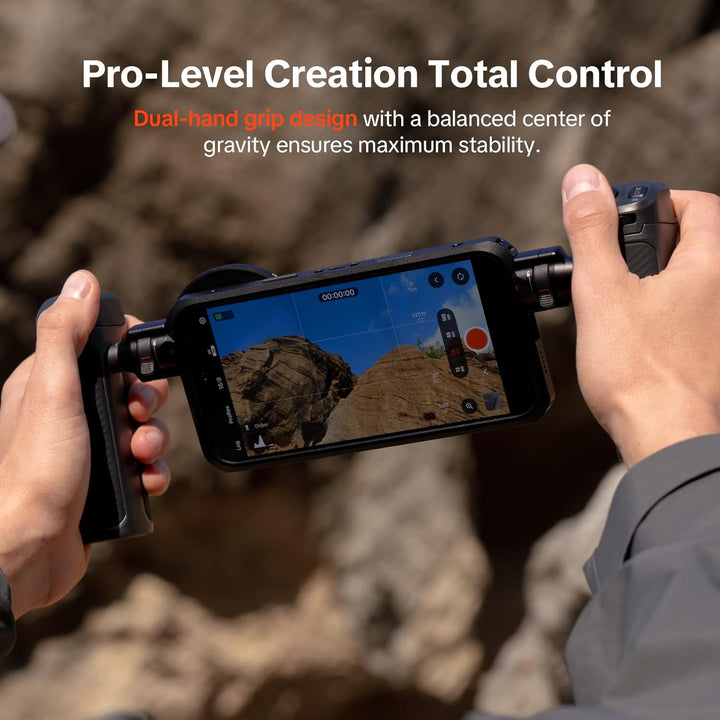 PGYTECH ProShot Smartphone Videokäfig Set, Professionelle Aluminium Vlogging Stabilisierung mit Quic