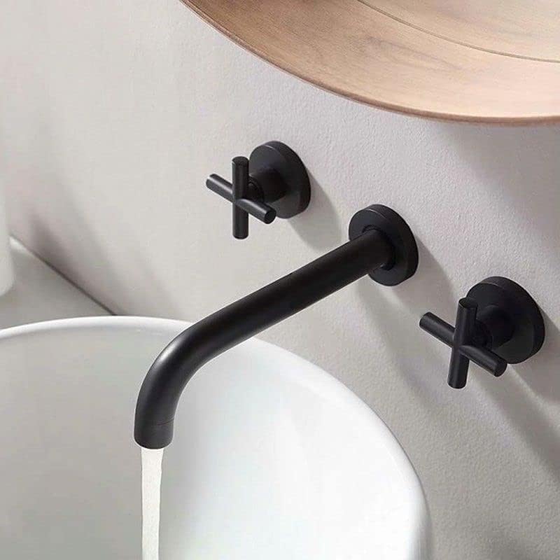 Rea Waschtischarmatur ENCASTRÉ EXIT BLACK MAT Wasserhahn Bad Badarmatur aus Messing Armatur für Wasc