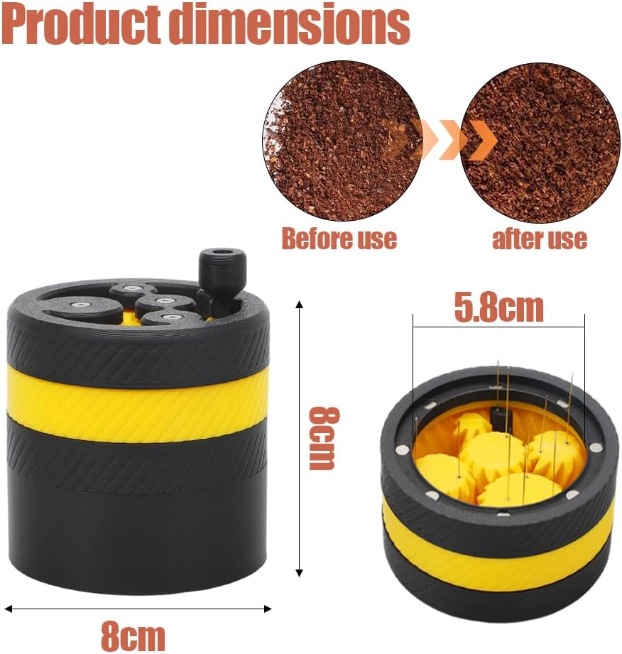 WDT Tool Espresso, Compatible with 58 mm Handle, Espresso Distributor with Planetary Spinning Gear D