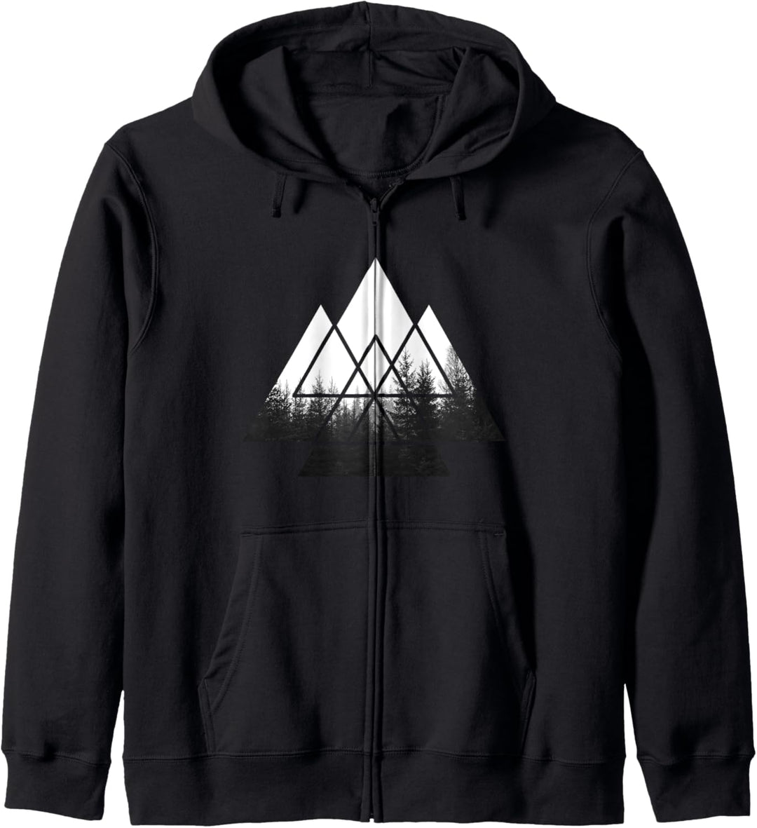 IN THE FOREST Wald Natur Motiv geometrisch Minimalismus Kapuzenjacke
