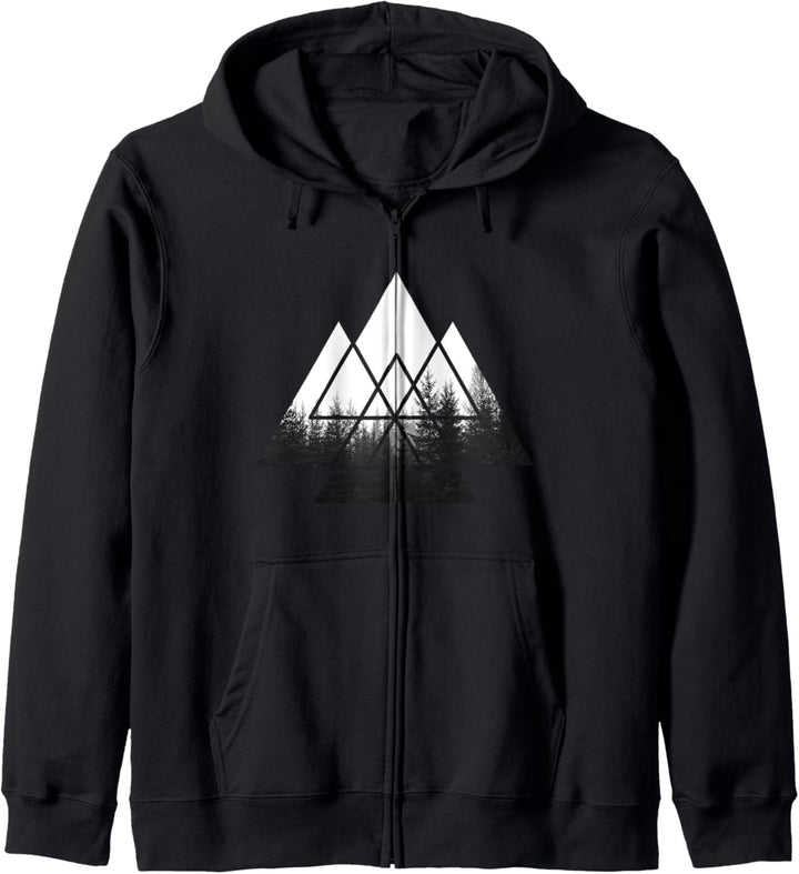 IN THE FOREST Wald Natur Motiv geometrisch Minimalismus Kapuzenjacke