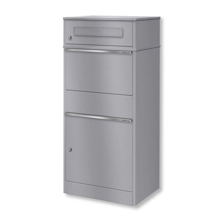 Metzler Briefkasten und Paketbox, Postbox rostfrei und massiv, Paketbriefkasten XXL, Standbriefkaste