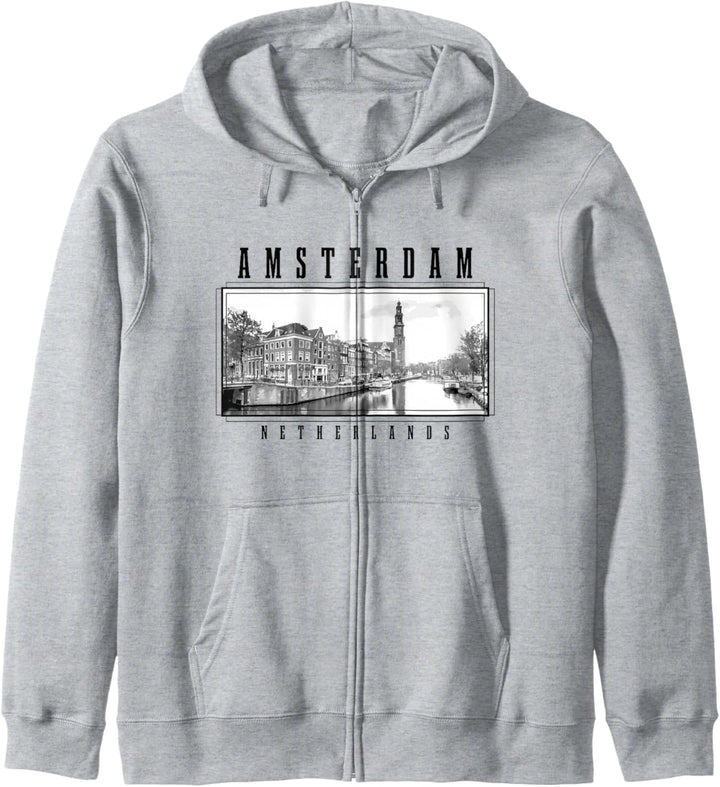 Amsterdam Niederlande Vintage Souvenir Vintage Amsterdam Kapuzenjacke