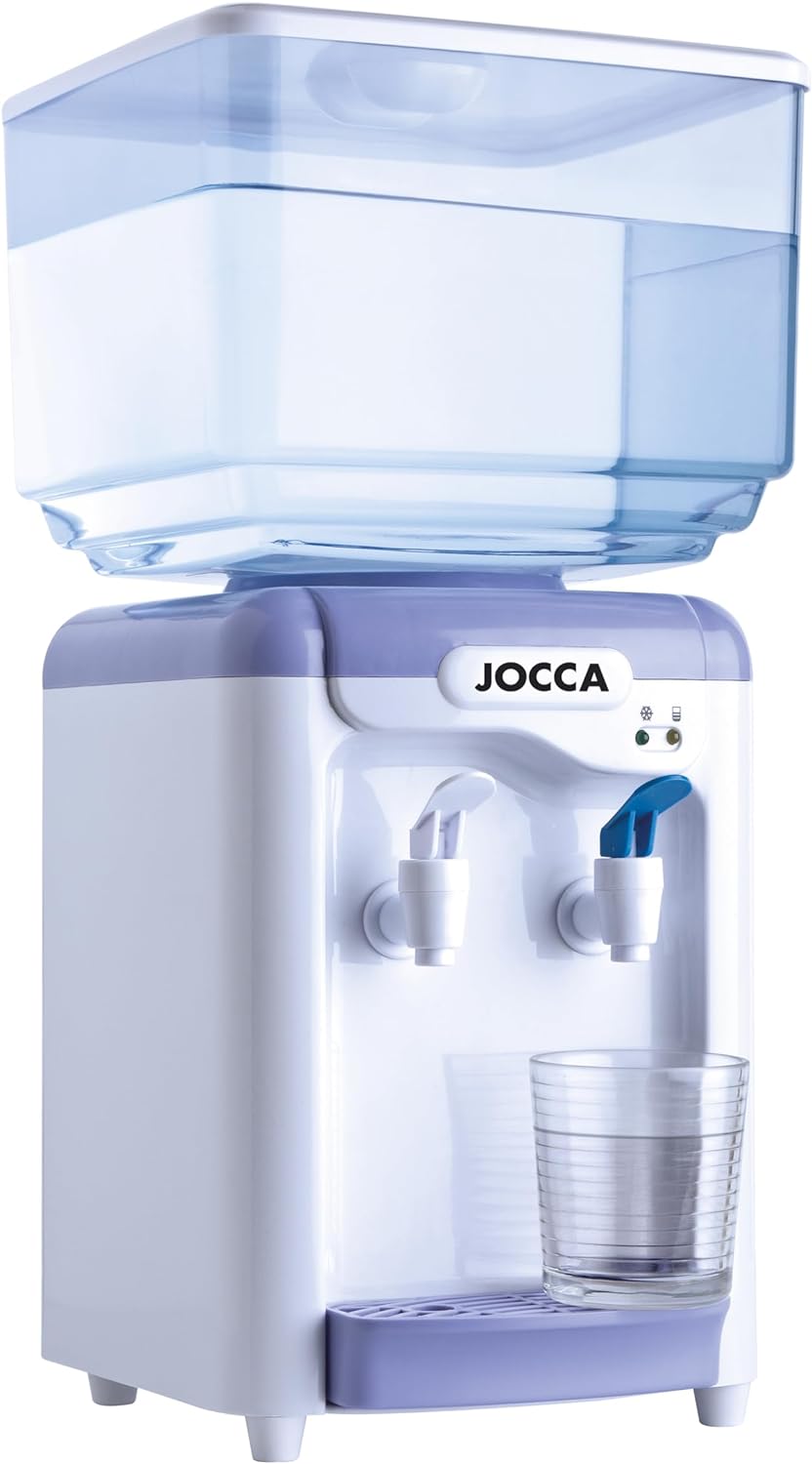 Jocca 1102 Wasserspender mit Tank, Weiss und Lila, 23x23x47,5 cm Blanco Y
