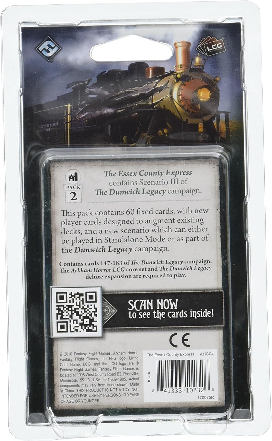Fantasy Flight Games, Arkham Horror The Card Game: Mythos Pack - 1.2. The Essex County Express, Card