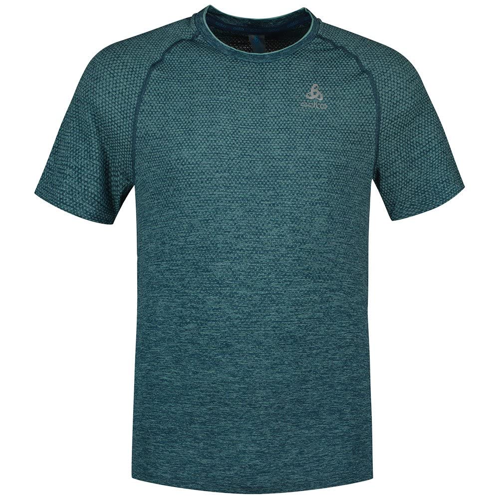 Odlo Herren Essential Seamless T-Shirt Laufshirt S Saxony Blue Melange, S Saxony Blue Melange