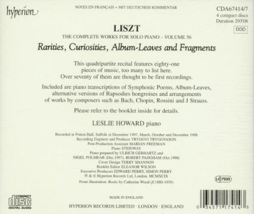 Rarities, Curiosities, Album Lea, Audio-CD