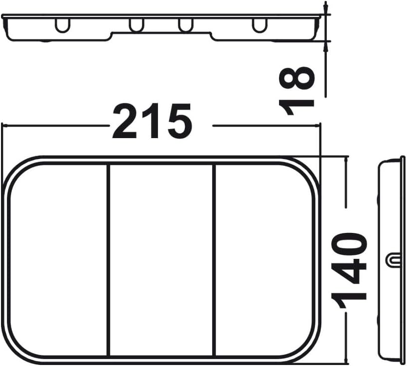 NINKA Einzeldeckel eins2top klein, Deckelplatte für Abfallbehälter 4,2/5,5/8 Liter, Kunststoff dunke