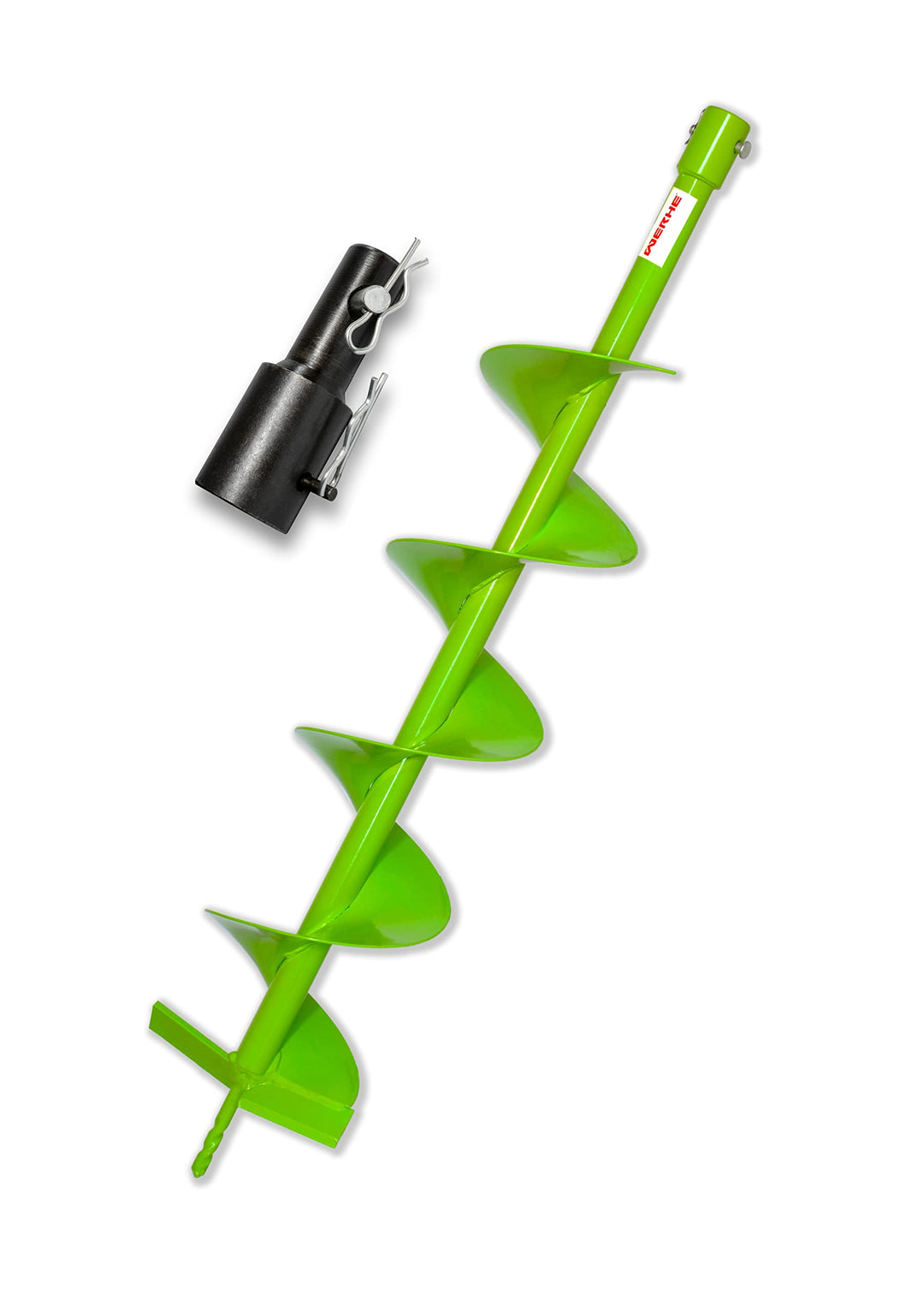 WERHE® Profi Bohrer VollStahl, Erdbohrer für bohrmaschine 150 mm extrem robust mit Stihl Adapter - P