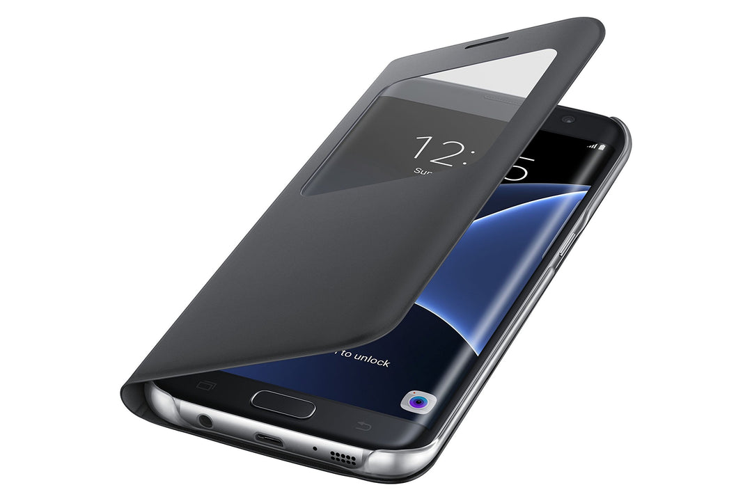 Samsung S View Cover Hülle für Galaxy S7 edge, schwarz Schwarz Samsung Galaxy S7 edge, Schwarz Samsu
