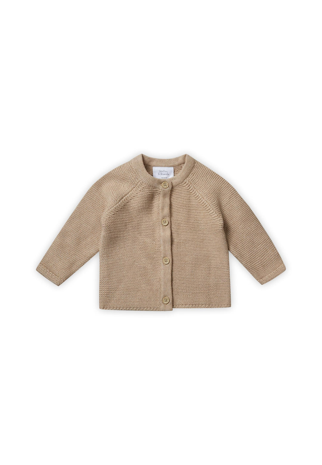 Stellou &amp; friends Cardigan-Strickjacke für Mädchen und Jungen mit Knöpfen in Holz-Optik | Hochwertig