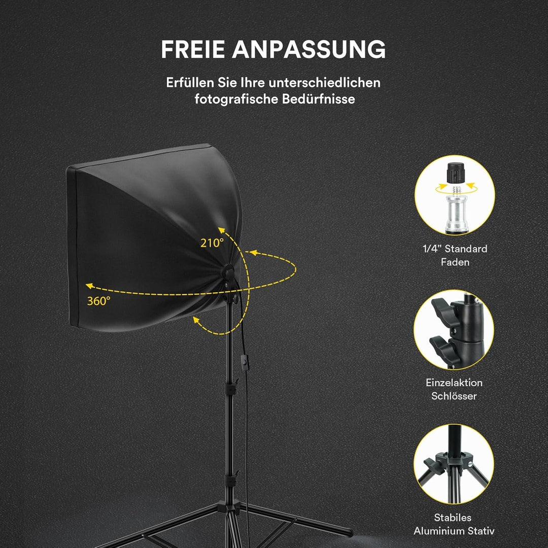 RALENO Softbox Kit, 85W CFL Softbox, daurlicht vdieo licht Fuer YouTube/INS Photografieren PS30, PS3