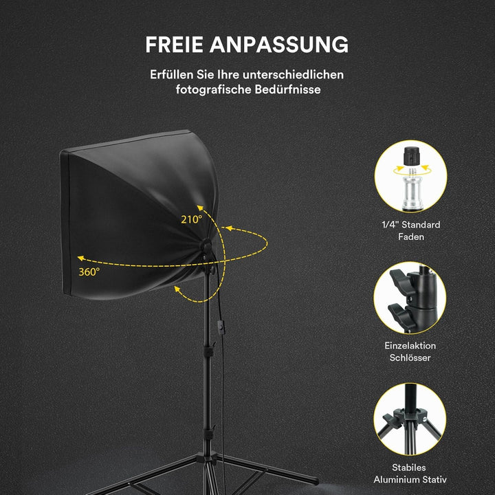 RALENO Softbox Kit, 85W CFL Softbox, daurlicht vdieo licht Fuer YouTube/INS Photografieren PS30, PS3