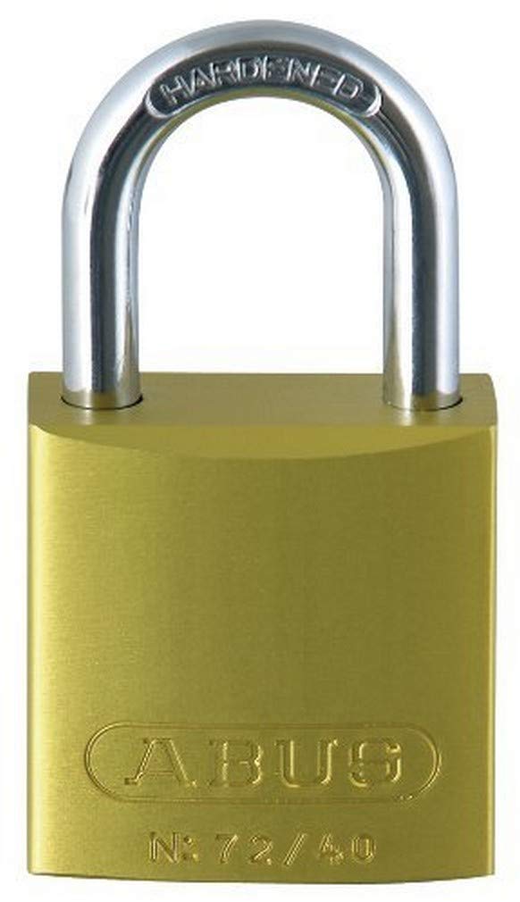 ABUS Aluminium-Vorhangschloss 72/40, gelb, 43603, Gelb