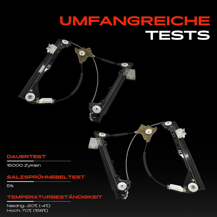 Frankberg 2x Fensterheber Elektrisch ohne Motor Vorne Links Rechts Kompatibel mit 3er Cabriolet E93