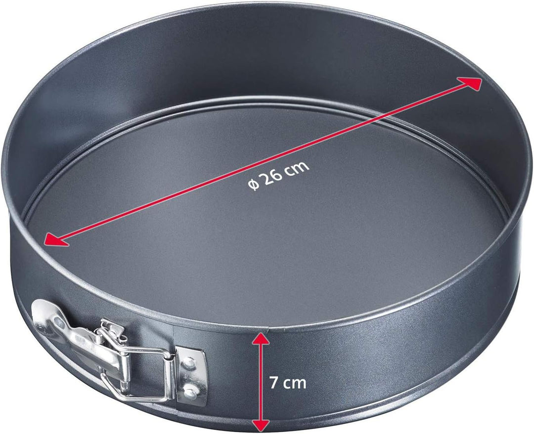 Westmark Springform, Ø 26 cm, mit Antihaftbeschichtung, kaltgewalzter Stahl, Back Klassiker, Anthraz